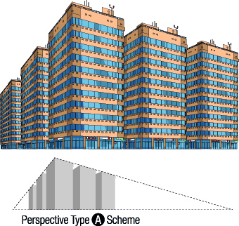 Skyscraper design scheme vector set 04