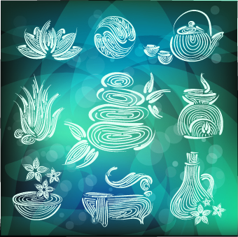Creative Spa design element vector set 04