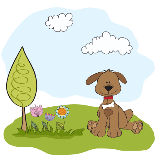 Spring cute Baby cards vector 04