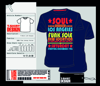 Stylish T Shirt design vector material 05