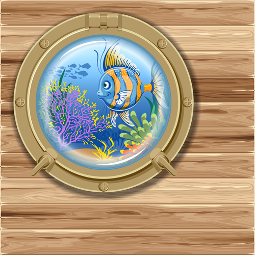 Beautiful Underwater World vector 02