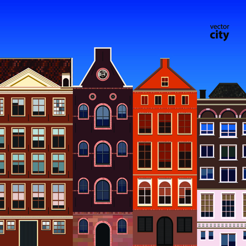 Vector city building creative illustration 02