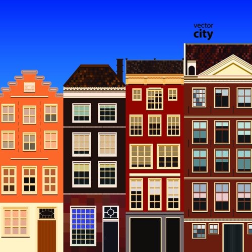 Vector city building creative illustration 03