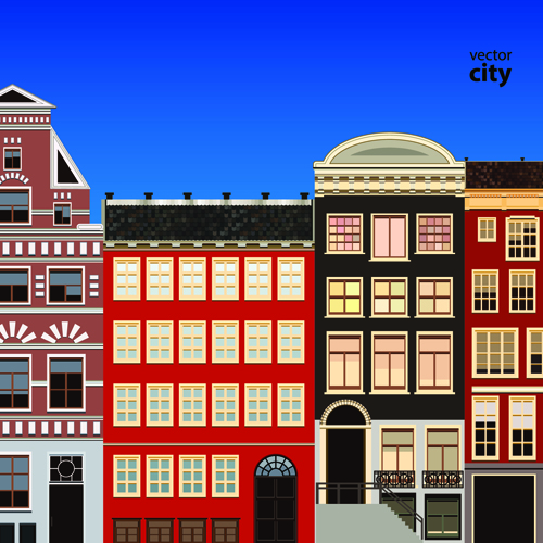 Vector city building creative illustration 04