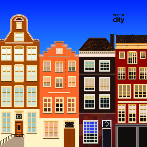 Vector city building creative illustration 06