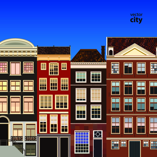 Vector city building creative illustration 09