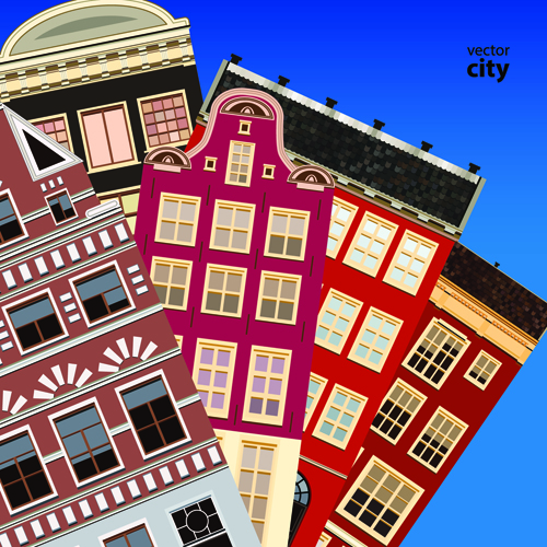 Vector city building creative illustration 12