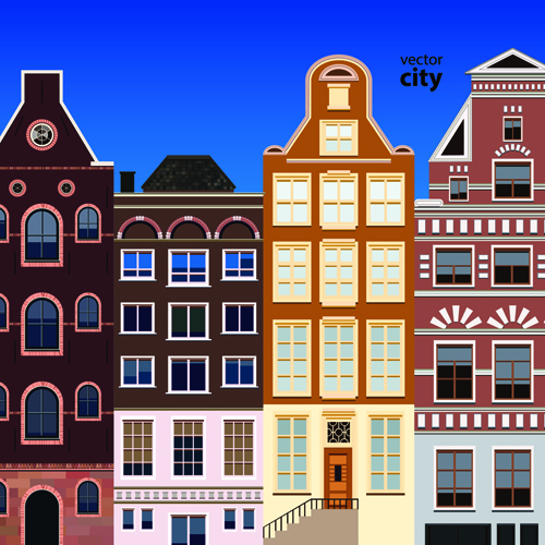 Vector city building creative illustration 14
