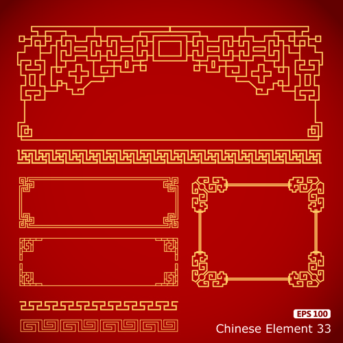 vector frame styles chinese borders 
