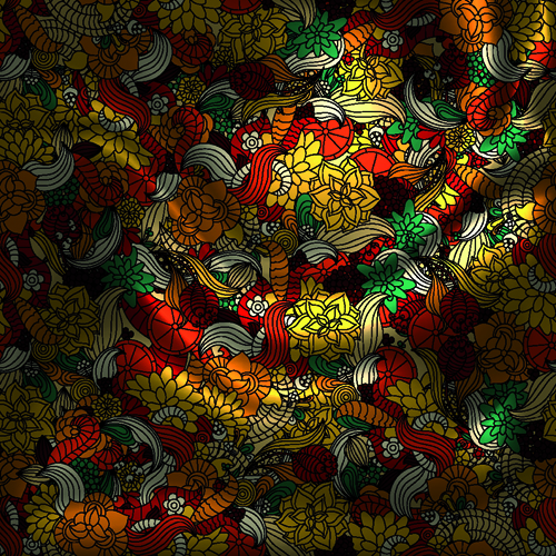 Vintage floral textile vector background art 01