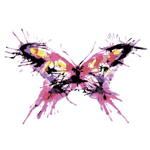 watercolor butterflies background 