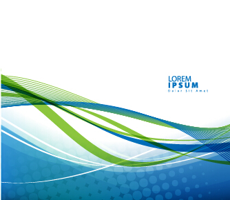 Wavy line with mosaics vector background