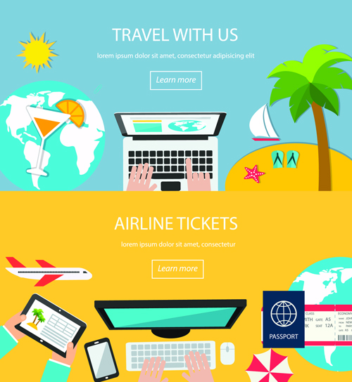 World travel design elements vector illustration 05 World travel design elements vector illustration 05