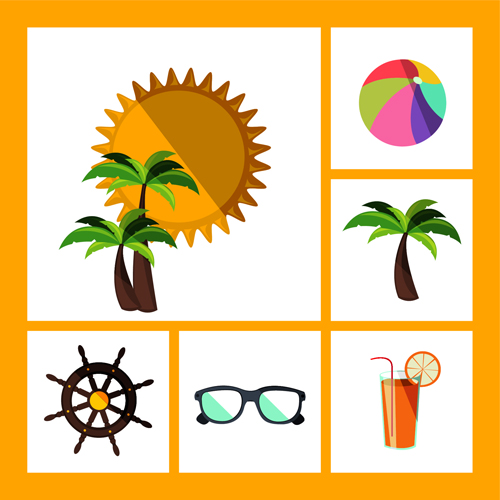 World travel design elements vector illustration 06
