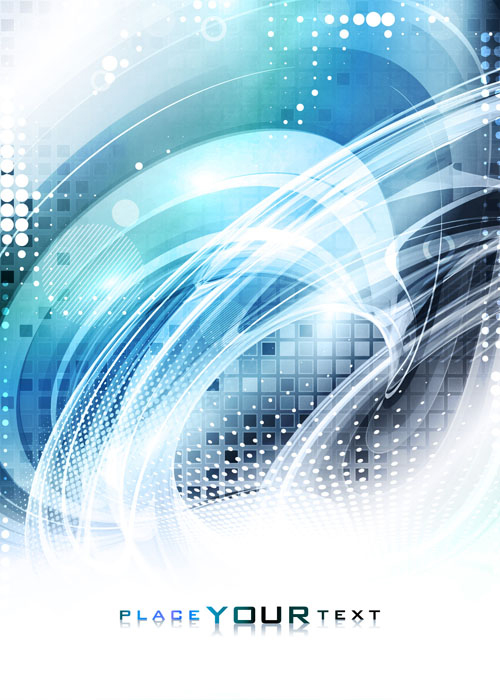 Abstract of Swirl Waves background vector 05