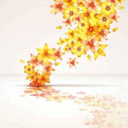 Beautiful flowers background creative vector material Beautiful flowers background creative vector material