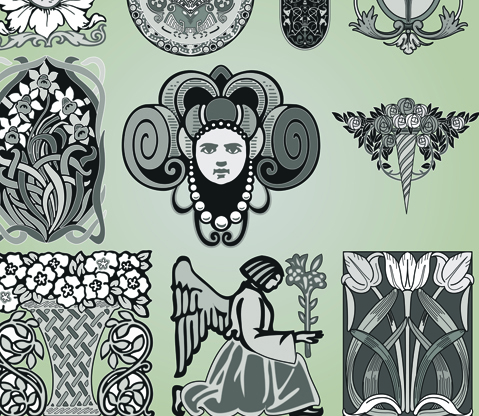 Vintage Calligraphic border frame and ornament vector set 13