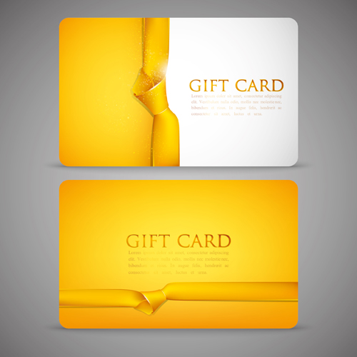 Ribbons knot card vector 01