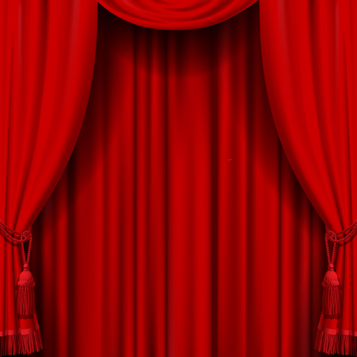 luxurious curtains colored vector 01