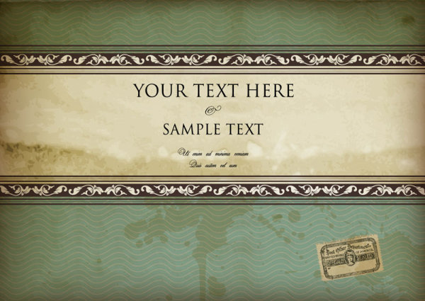 Set of Retro cover vector background 01
