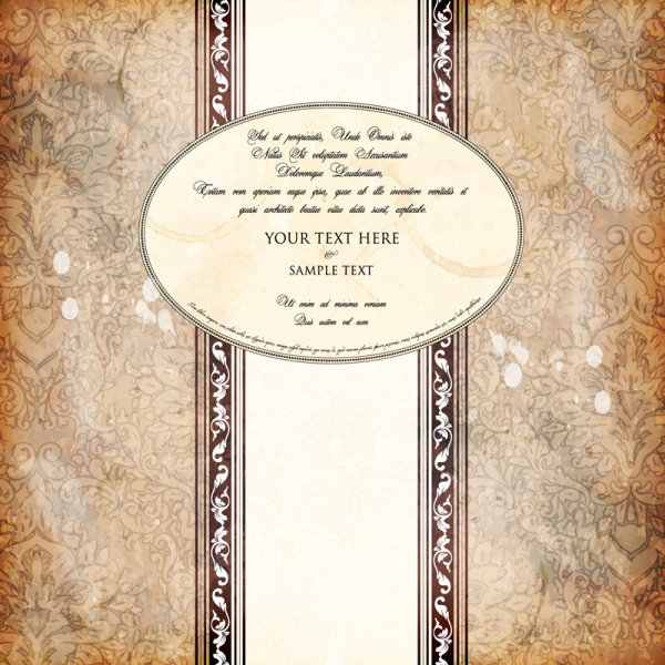 Set of Retro cover vector background 02