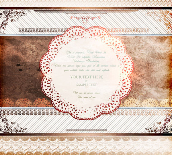 Set of Retro cover vector background 03