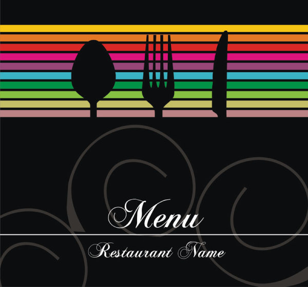 Restaurant menu cover background vector 03