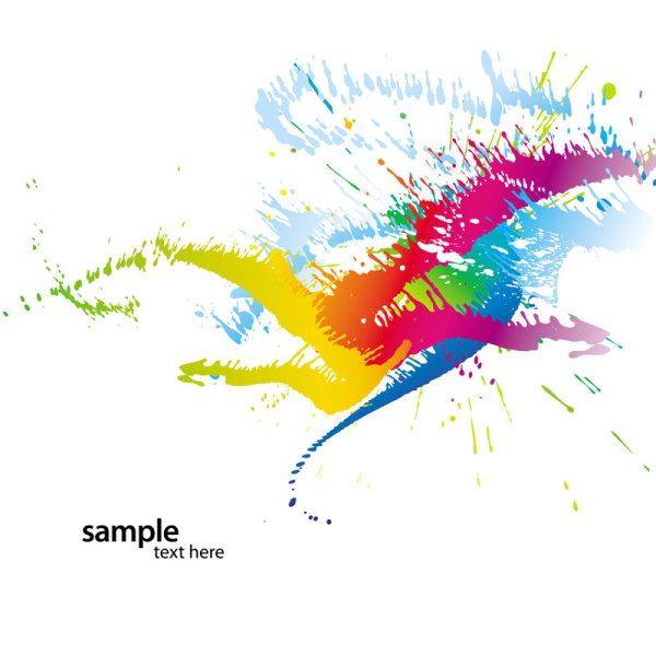 Colorful paint vector 04