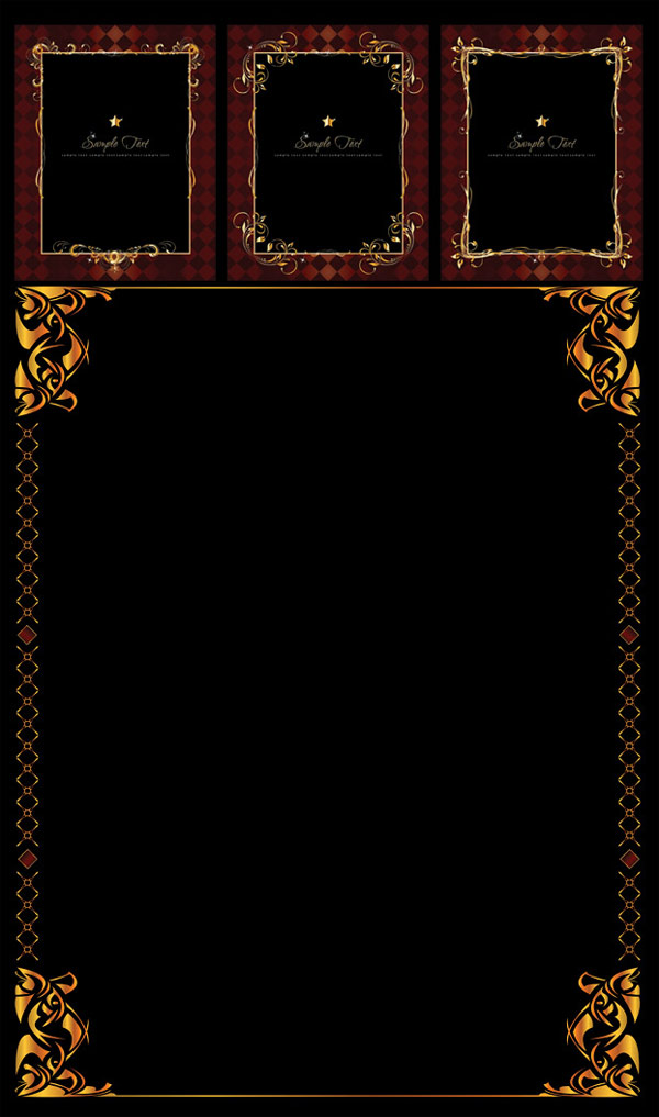 Ornate gold Border vector