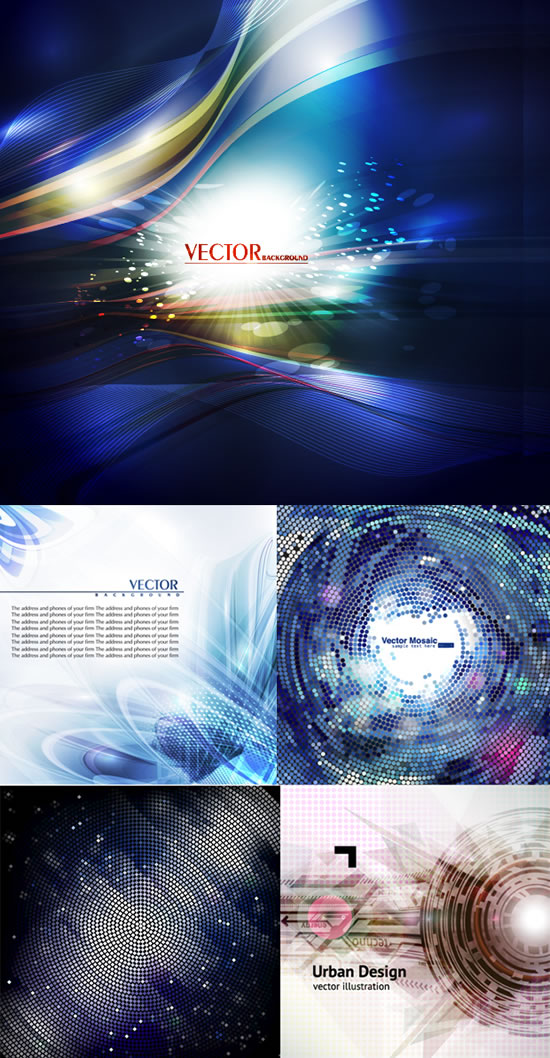 Streamline glare background vector material