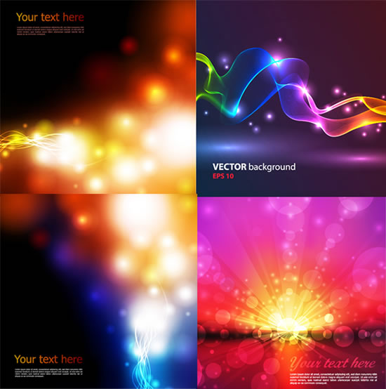 Colorful halo light background vector art