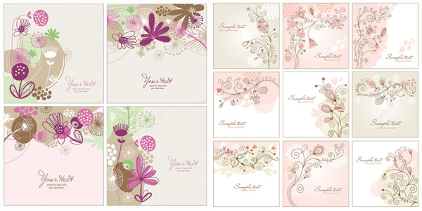 Hand painted decorative pattern background