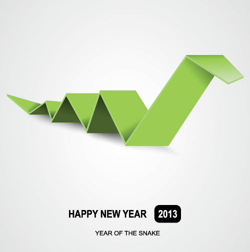 Set of 2013 Origami Christmas vector material 01