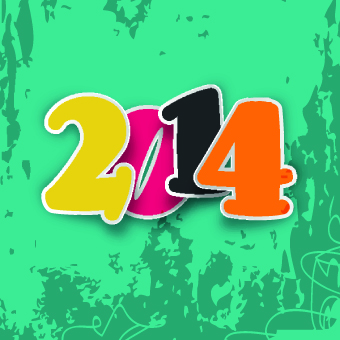 2014 New Year design elements vectors 02