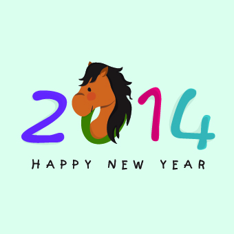2014 New Year design elements vectors 03