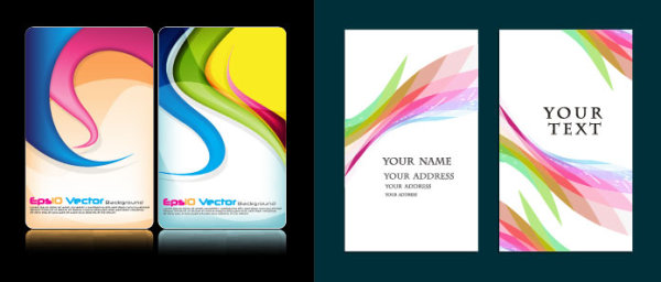dynamic lines colorful color cards business cards background 