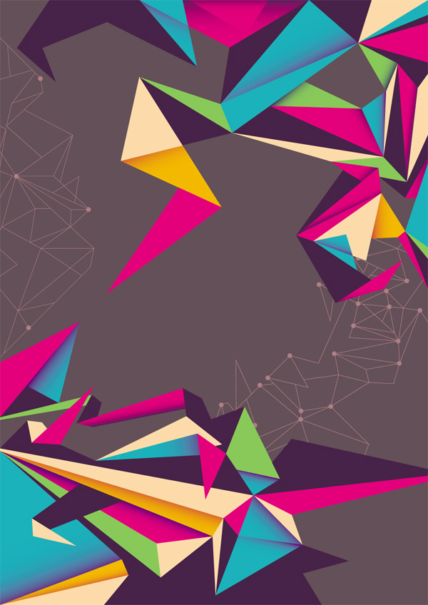 Color Origami style background