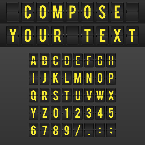 Page turning Alphabet with Number vector 01