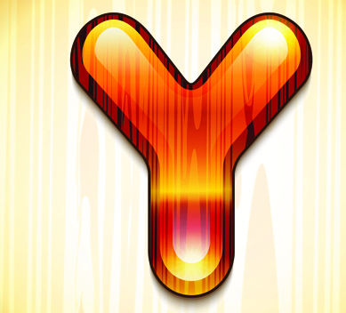 wood styled of Alphabet vector graphic 25