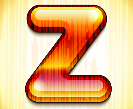 wood styled of Alphabet vector graphic 26