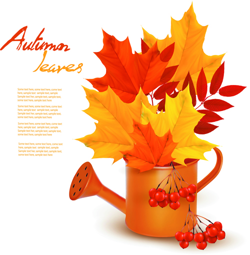 leaves vector background graphics 01 Beautiful autumn leaves vector background graphics 01