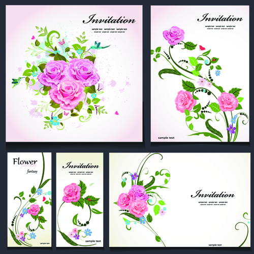 invitation flower design material Beautiful flowers beautiful 