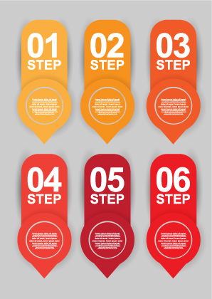 Best numbered business banner vector 01