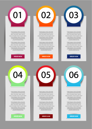 Best numbered business banner vector 05