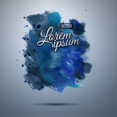 Blue watercolor grunge background graphics 02