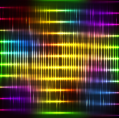 Bright neon light art background vector set 12