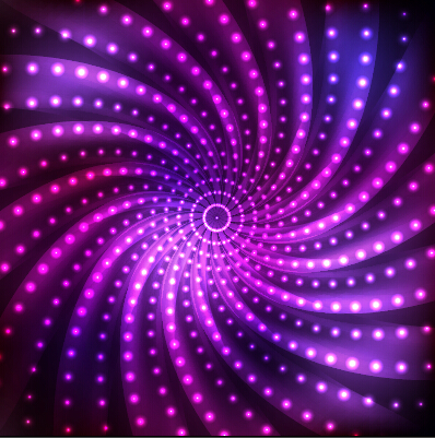 Bright neon light art background vector set 13