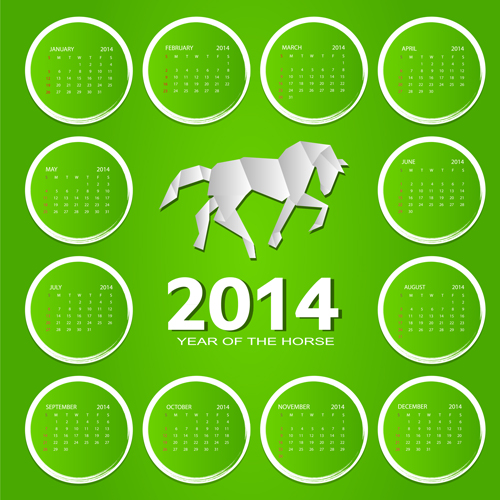 Calendar 2014 vector huge collection 35