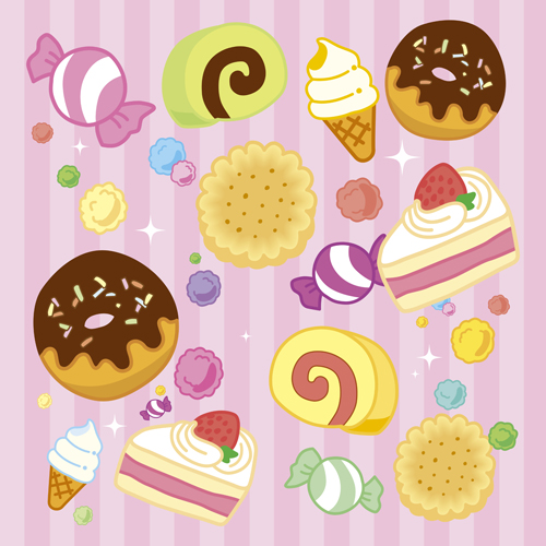 sweets cupcake cartoon 