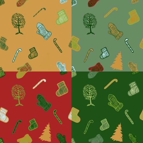 Christmas baubles vector seamless pattern 01 Christmas baubles vector seamless pattern 01